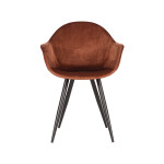 LABEL51 Eetkamerstoel Forli - Rust - Fluweel - Black Frame