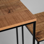 LABEL51 Bijzettafel Vintage - Rough - Mangohout - One Size