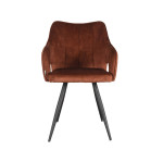 LABEL51 Eetkamerstoel Noud - Rust - Velours - Black Frame