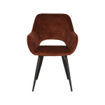 LABEL51 Eetkamerstoel Fer - Rust - Velours - Black Frame