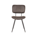 LABEL51 Eetkamerstoel Fos - Antraciet - Leder - Black Frame
