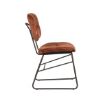 LABEL51 Eetkamerstoel Dez - Rust - - Zwart Metalen Frame