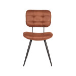 LABEL51 Eetkamerstoel Gus - Cognac - Microfiber - Black Frame