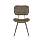 LABEL51 Eetkamerstoel Gus - Army green - Microfiber - Black Frame