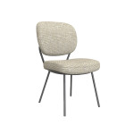 LABEL51 Eetkamerstoel Singapore - Naturel - Boucle - Black Frame