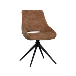 LABEL51 Eetkamerstoel Marlow - Cognac - Elite - Black Frame
