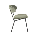 LABEL51 Eetkamerstoel Zack - Forest - - Zwart Metalen Frame