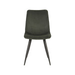 LABEL51 Eetkamerstoel Jort - Army green - Ribcord - Black Frame