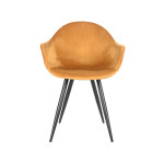 LABEL51 Eetkamerstoel Forli - Oker - - Zwart Metalen Frame
